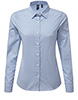 Womens Maxton check long sleeve shirt Light Blue White