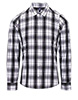 Womens Ginmill check cotton long sleeve shirt BlackWhite