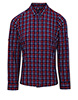 Womens Sidehill check cotton long sleeve shirt NavyRed