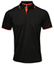 Contrast Coolchecker® polo BlackOrange