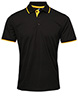 Contrast Coolchecker® polo BlackSunflower