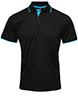 Contrast Coolchecker® polo BlackTurquoise