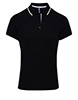 Womens contrast Coolchecker® polo BlackWhite