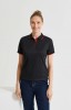 Womens contrast Coolchecker polo BlackRed