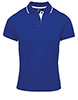 Womens contrast Coolchecker® polo RoyalWhite