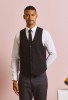 Lined polyester waistcoat Black