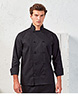 Veste de chef cuisinier à manches longues Noir