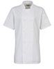 Womens short sleeve chefs jacket White
