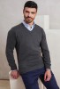 V-neck knitted sweater Charcoal