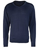 V-neck knitted sweater Navy