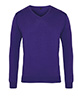 V-neck knitted sweater Purple