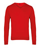 V-neck knitted sweater Red