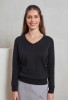 Womens v-neck knitted sweater Black
