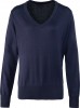 Womens v-neck knitted sweater Navy