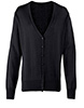 Womens button-through knitted cardigan Black