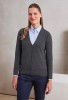 Womens button-through knitted cardigan Charcoal