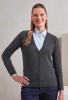 Womens button-through knitted cardigan Charcoal