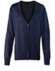 Womens button-through knitted cardigan Navy