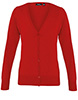 Womens button-through knitted cardigan Red