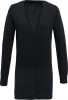 Womens longline knitted cardigan Charcoal