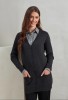 Womens longline knitted cardigan Charcoal