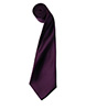 Colours satin tie Aubergine