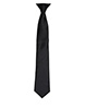 Colours satin clip tie Black