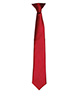 Colours satin clip tie Burgundy