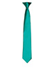Colours satin clip tie Emerald