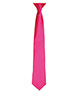 Colours satin clip tie Hot Pink