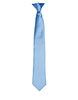 Colours satin clip tie Mid Blue