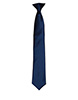 Colours satin clip tie Navy