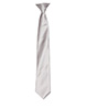 Colours satin clip tie Silver Grey