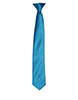 Colours satin clip tie Teal