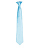 Colours satin clip tie Turquoise
