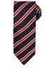 Waffle stripe tie BlackRed