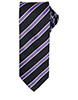 Waffle stripe tie BlackRich Violet