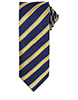 Waffle stripe tie NavyGold