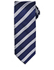 Waffle stripe tie NavySilver