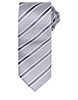 Waffle stripe tie SilverDark Grey