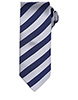 Club stripe tie SilverNavy