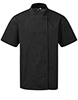 Chefs coolchecker short sleeve jacket Black