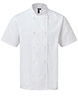 Chefs coolchecker short sleeve jacket White