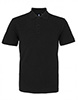 Asquith & Fox Men's Cotton Polo Shirt, Black