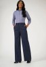 Cora Wide Leg Trouser Navy P/Dot