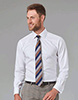 Andora Classic Fit Shirt Cotton Herringbone White