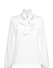 Andria Pussy Bow Blouse White