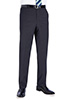 Avalino Flat Front Trouser Charcoal Pinstripe