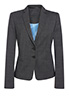 Calvi Slim Fit Jacket Grey Check