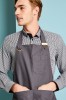 Canvas Clip Bib Apron, Grey